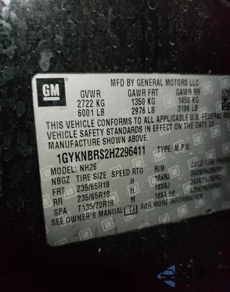 2017 Cadillac Xt5 Luxury z USA, uszkodzony, nr VIN 1GYKNBRS2HZ296411